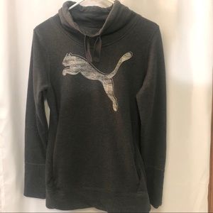 Puma turtleneck gray sweatshirt small